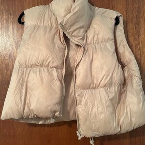 Women's Cream Puffer Vest